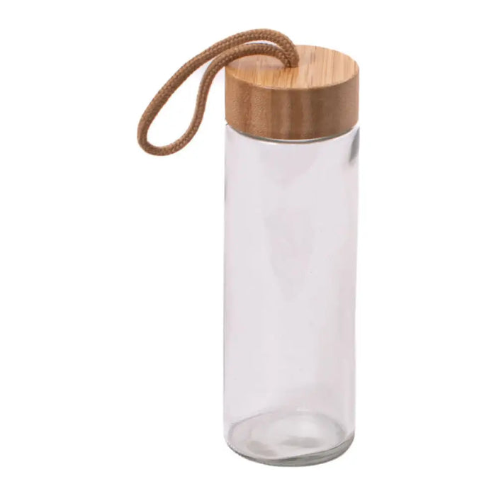 БУТИЛКА ЗА ВОДА БАМБУКОВ КАПАК 430 ML ANDA