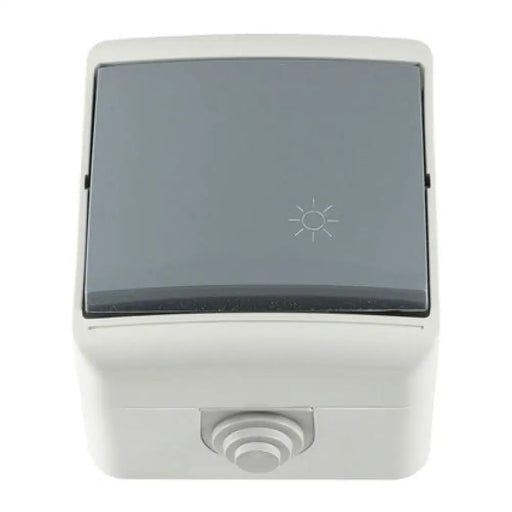 БУТОН СТЪЛБИЩЕН IP44 СИВ MELOPLAM TONI