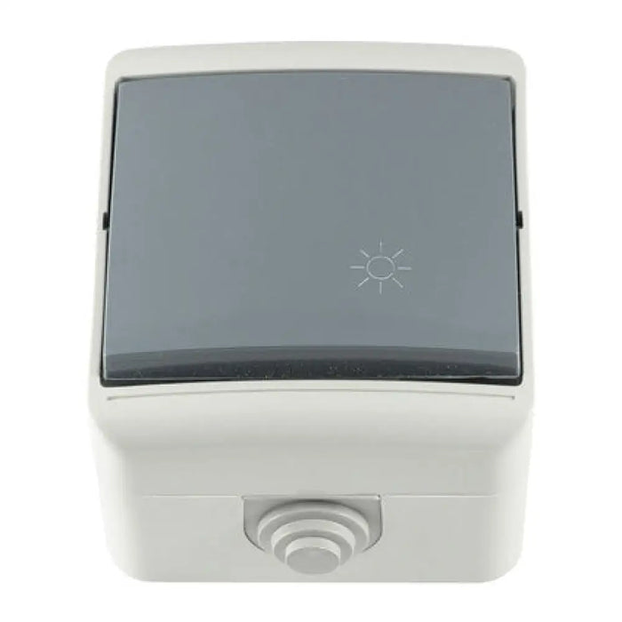БУТОН СТЪЛБИЩЕН IP44 СИВ MELOPLAM TONI