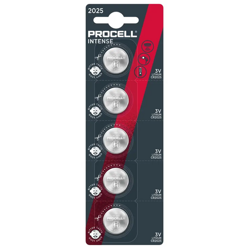 Бутонна батерия DURACELL PROCELL CR2025 3V 5 бр. в блистер