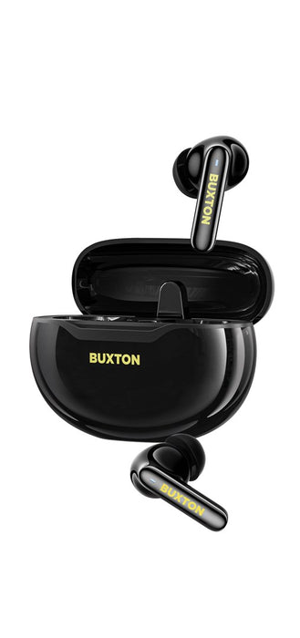Buxton BTW 7200 Black Tuya - Безжични слушалки за уши с калъф за зареждане, черни