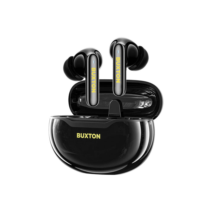 Buxton BTW 7200 Black Tuya - Безжични слушалки за уши с калъф за зареждане, черни