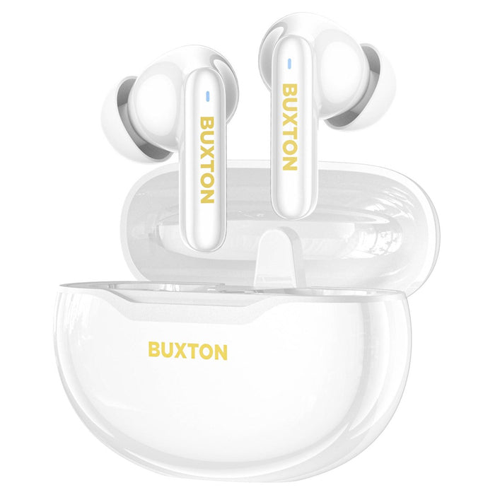 Buxton BTW 7200 White Tuya - Безжични слушалки за уши с калъф за зареждане, бели