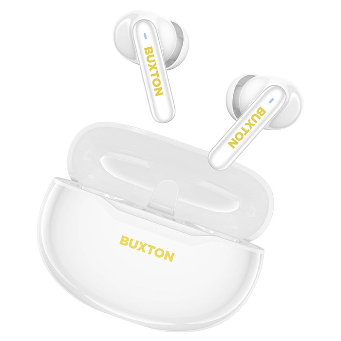 Buxton BTW 7200 White Tuya - Безжични слушалки за уши с калъф за зареждане, бели