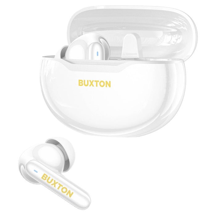 Buxton BTW 7200 White Tuya - Безжични слушалки за уши с калъф за зареждане, бели