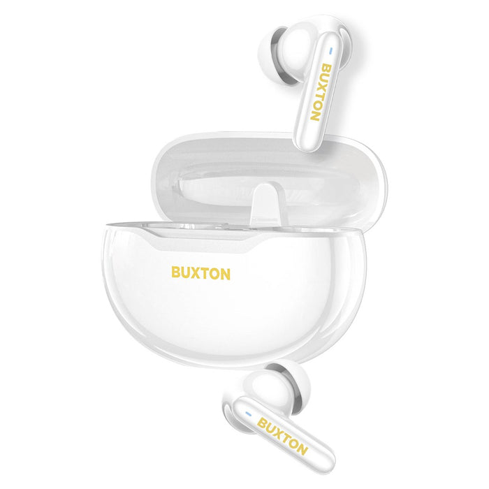Buxton BTW 7200 White Tuya - Безжични слушалки за уши с калъф за зареждане, бели