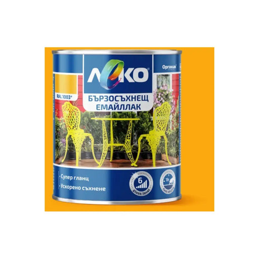 БЪРЗОСЪХНЕЩ ЕМАЙЛЛАК RAL 1003 2.5 L LEKO