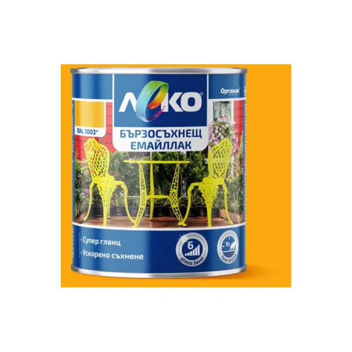 БЪРЗОСЪХНЕЩ ЕМАЙЛЛАК RAL 1003 2.5 L LEKO