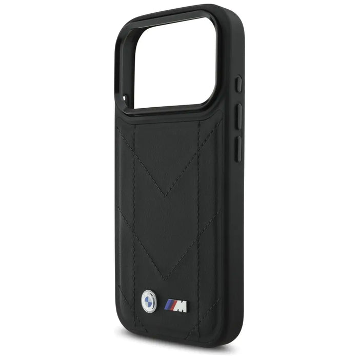 BMW M Quilted Logo MagSafe Case за iPhone 17 Pro - черен