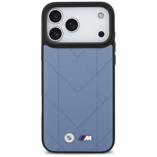 BMW M Quilted Logo MagSafe Case за iPhone 17 Pro Max - син