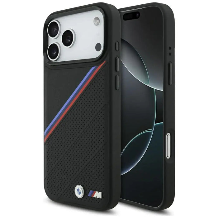 BMW M Tricolor Metal Logo MagSafe Case за iPhone 17 Pro Max