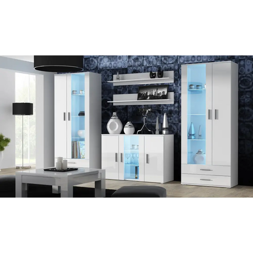 Бюфет Cama 120см SOHO S7 бял/бял гланц
