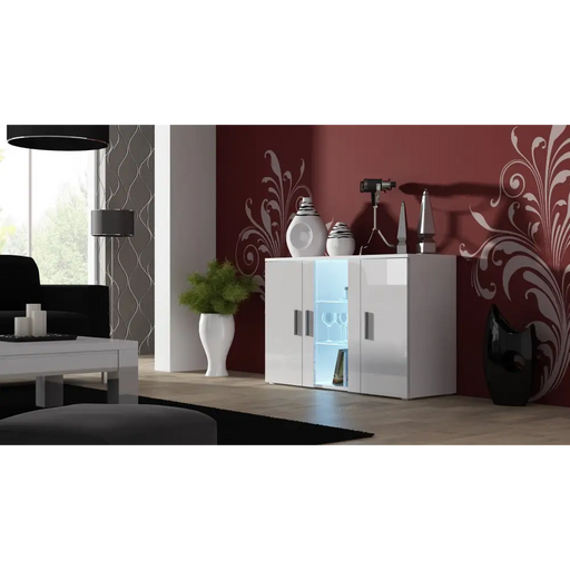 Бюфет Cama 120см SOHO S7 бял/бял гланц