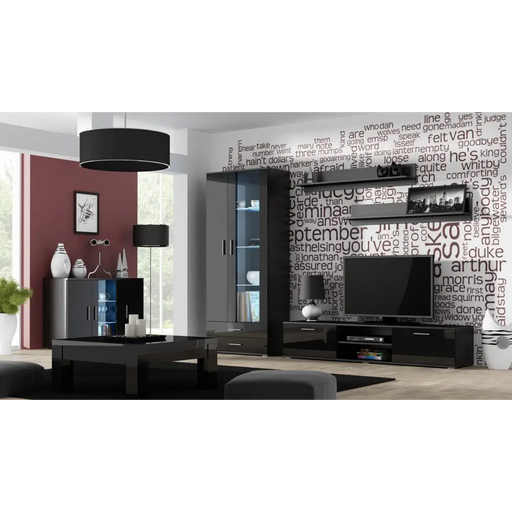 Бюфет Cama 120см SOHO S7 черен/черен гланц
