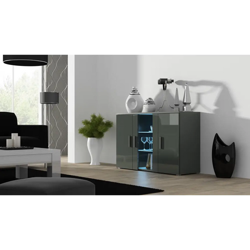 Бюфет Cama 120см SOHO S7 сив/сив гланц