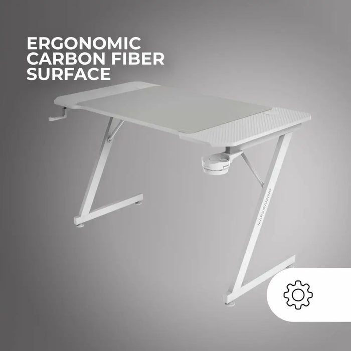 Бюро Gaming Mars Gaming ERGO Бял 140 x 60 cm