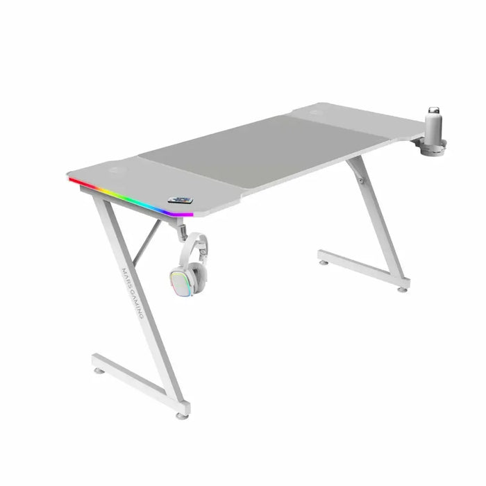 Бюро Gaming Mars Gaming ERGO Бял 140 x 60 cm