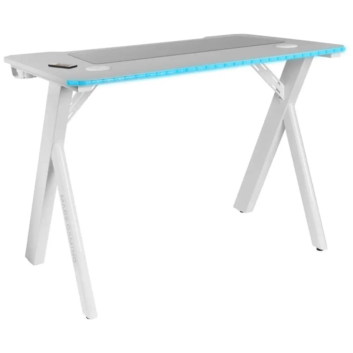 Бюро Mars Gaming MGD100RGBW Бял Стомана 100 x 60 cm