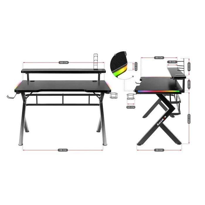 БЮРО ЗА ИГРИ HUZARO HERO 5.0 RGB