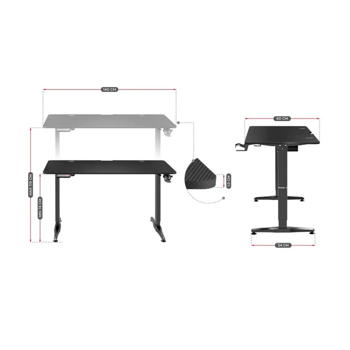 БЮРО ЗА ИГРИ HUZARO HERO 8.5 ЧЕРНО