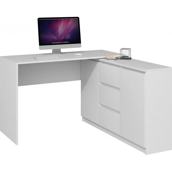 Бюро за компютър Topeshop BIURKO PLUS BIEL Бяло