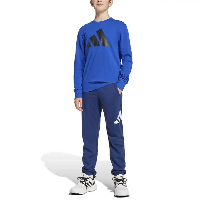 Детски Анцуг Adidas Big Logo French Terry Jog Син