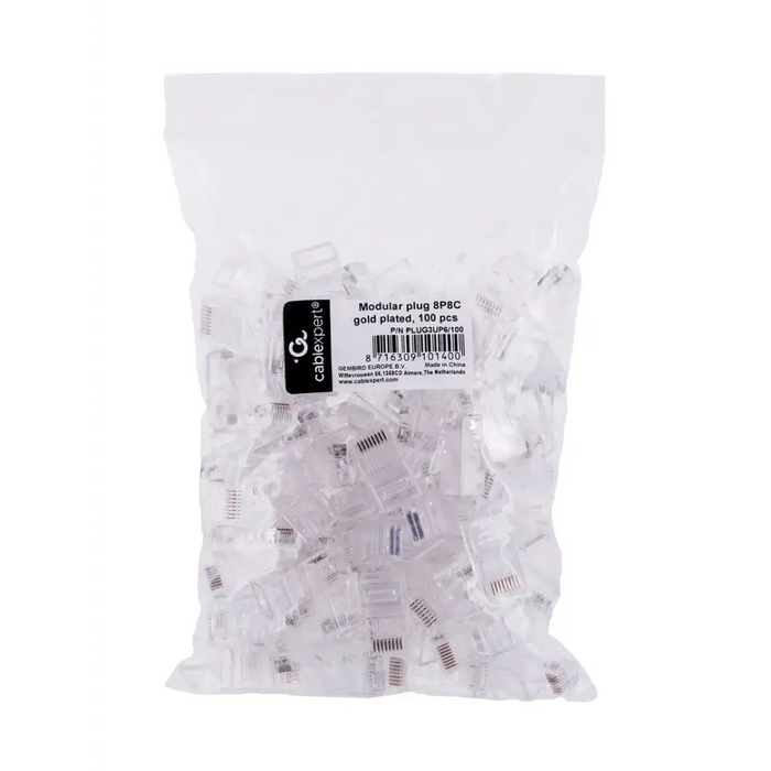 Cablexpert PLUG3UP6/100 жичен конектор 1 прозрачен