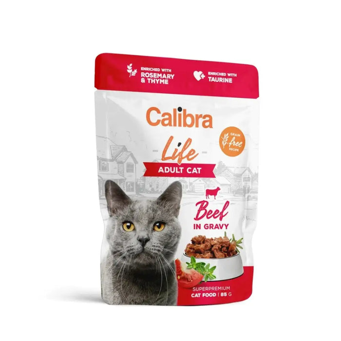 CALIBRA Cat Life Adult Beef in gravy - мокра храна за котки