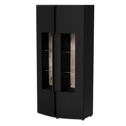 Cama 2D витрина MICHELLE 86x35-47xH180 черен/дъб викинг