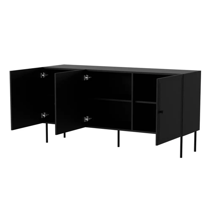 Cama 3D скрин PALAZZO BIS 151x40x75 черен мат