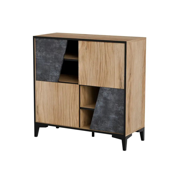 Cama 4D библиотека OVO 90x38xH90 дъб/бетон