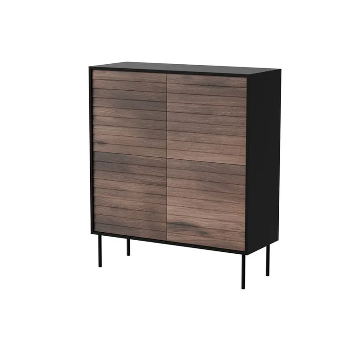 Cama 4D CORTINA скрин 102x40x118 черен/орех
