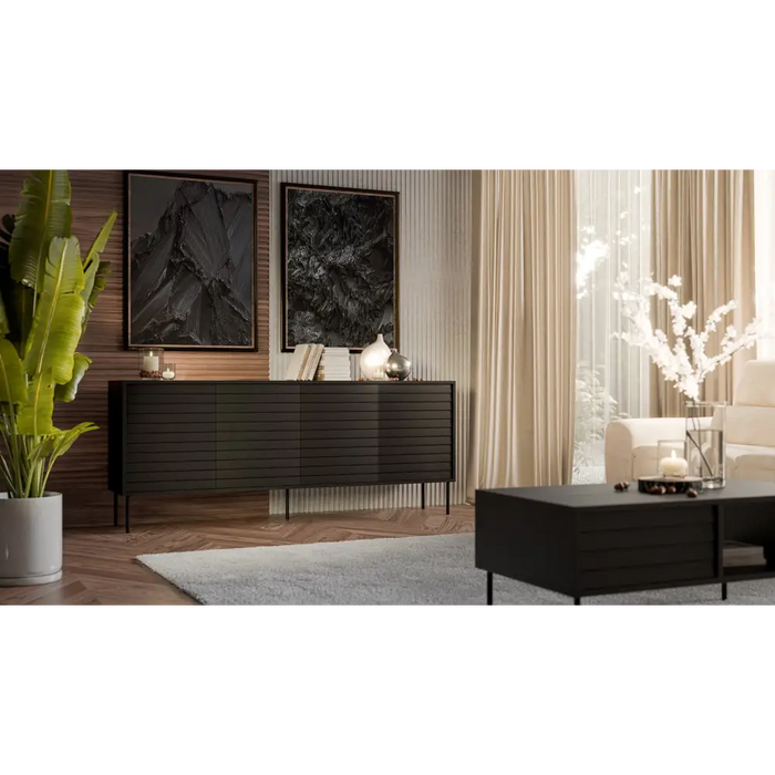 Cama 4D CORTINA скрин 200x40x81 черен