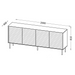 Cama 4D CORTINA скрин 200x40x81 черен/орех
