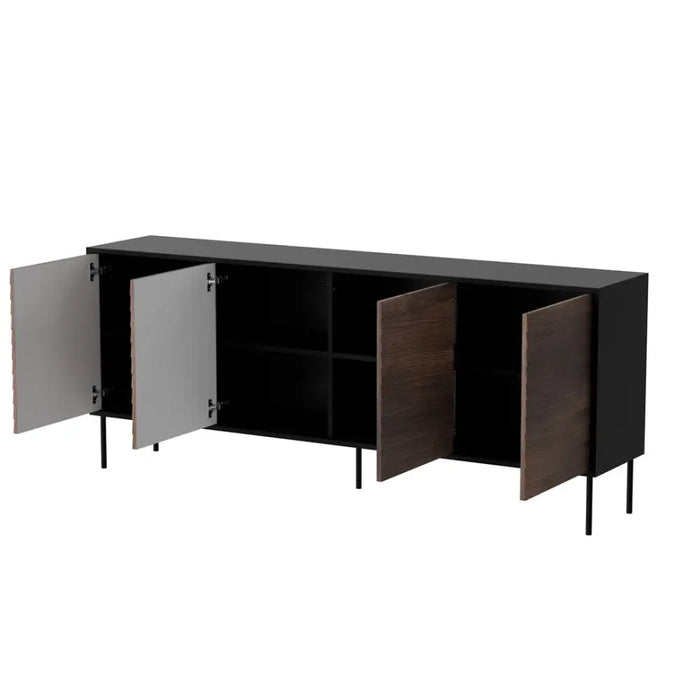 Cama 4D CORTINA скрин 200x40x81 черен/орех