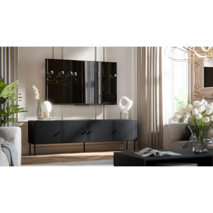 Cama 4D RTV шкаф PALAZZO BIS 201x40x60 черен мат