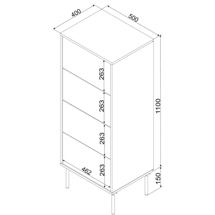Cama 4S Скрин TRESSE 50x40x125 кашмир мат