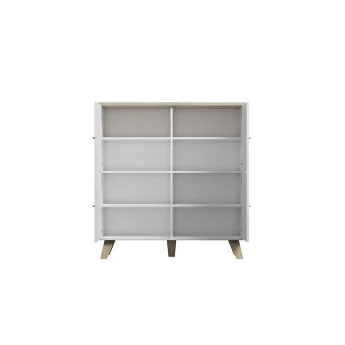 Cama бюфет LOTTA 110 4D бял + дъб сонома