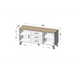 Cama Бюфет LOTTA 150 2D3S бял + дъб сонома