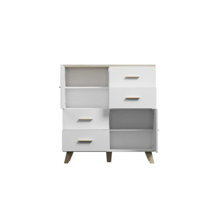 Cama Бюфет LOTTA 110 2D4S бял/дъб сонома