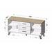 Cama бюфет LOTTA 150 2D3S дъб вотан + черен мат
