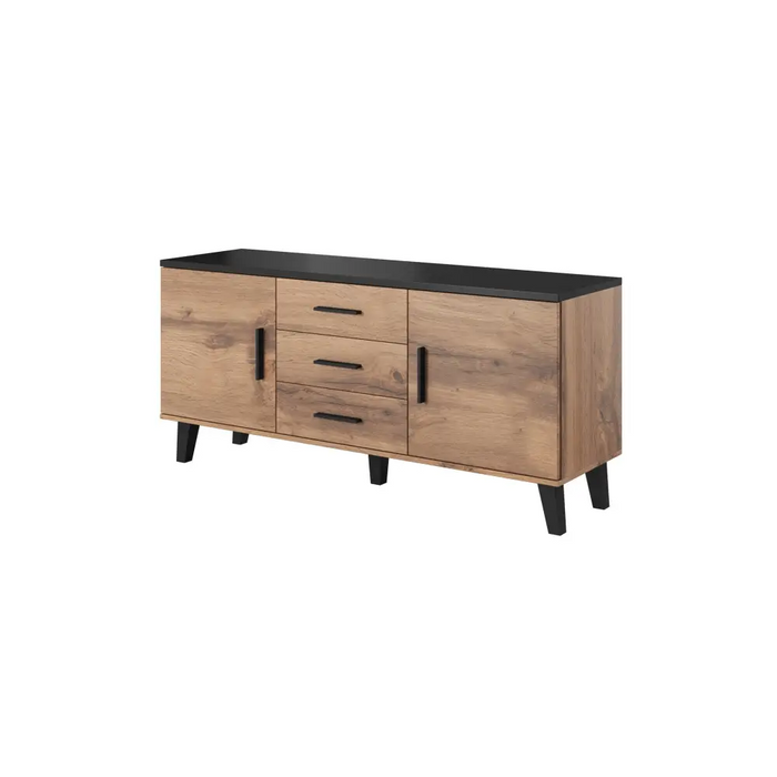 Cama бюфет LOTTA 150 2D3S дъб вотан + черен мат