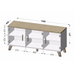 Cama бюфет LOTTA 150 3D дъб вотан + черен мат