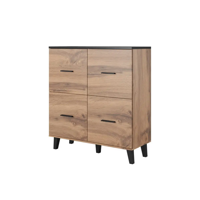 Cama бюфет LOTTA 110 4D дъб вотан + черен мат
