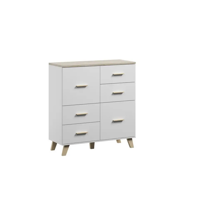 Cama Бюфет LOTTA 110 2D4S бял/дъб сонома