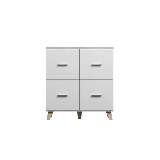 Cama бюфет LOTTA 110 4D бял + дъб сонома