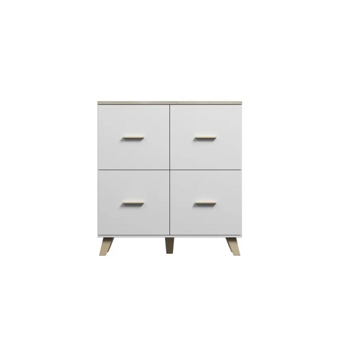 Cama бюфет LOTTA 110 4D бял + дъб сонома