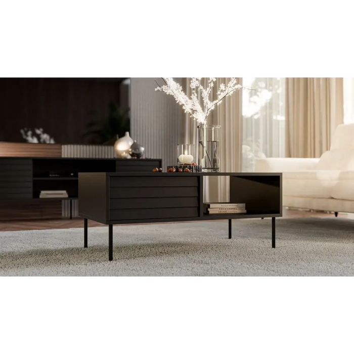 Cama CORTINA 490307 Пейка/Маса 100x55x45 черна