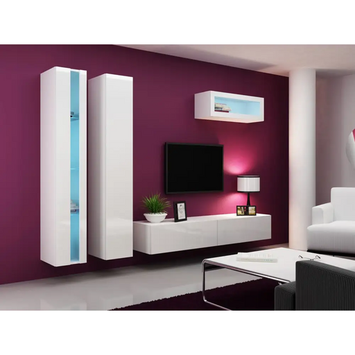 Cama Етажерка VIGO NEW 180/40/30 бяло/бял гланц
