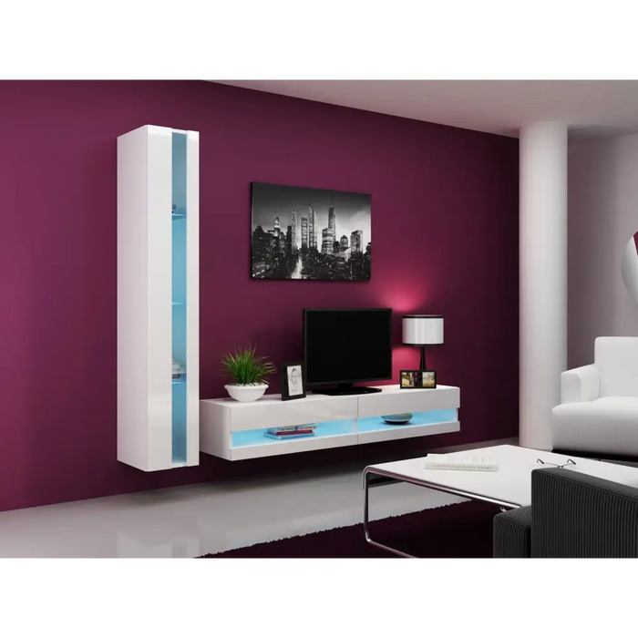 Cama Етажерка VIGO NEW 180/40/30 бяло/бял гланц